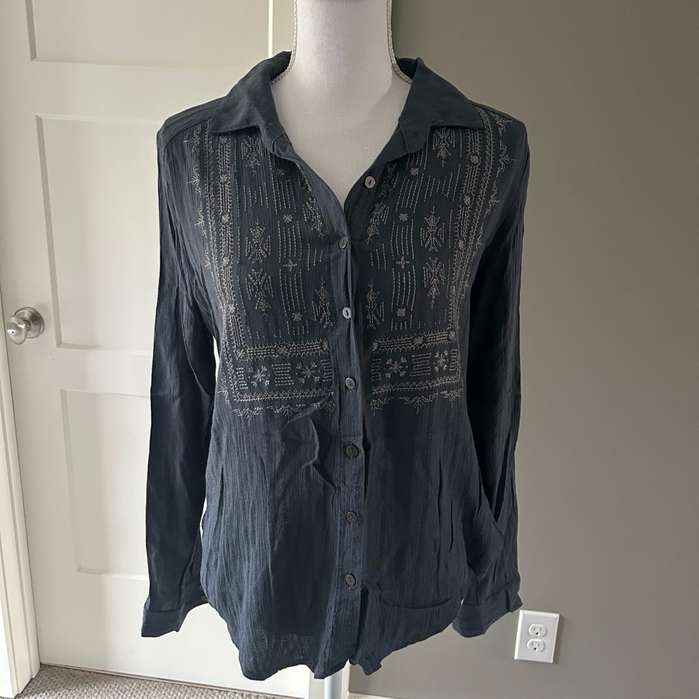 Knox Rose Blue Button Down Shirt